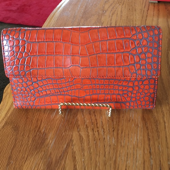 Lodis Orange Leather Wallet