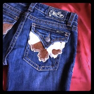 Miss me cowhide pocket jeans