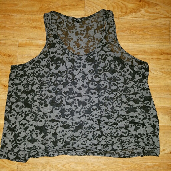 Sheer Skull Tank Top