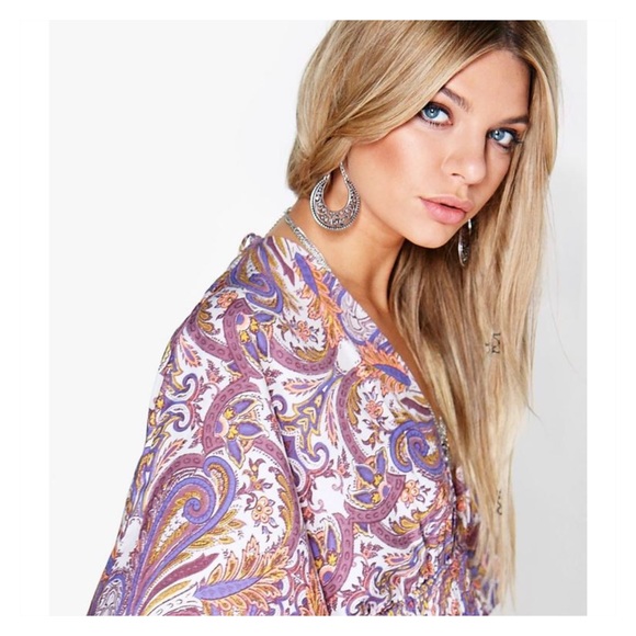 Paisley print kimono dress - Picture 6 of 7