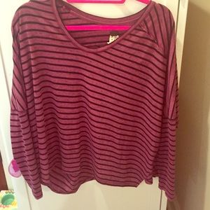 WE THE FREE striped long sleeve top