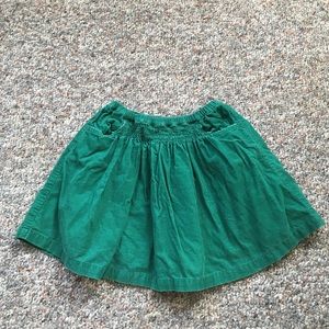 Green Corduroy Twirly Skirt