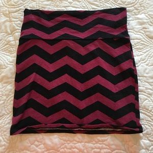 Chevron stripped skirt