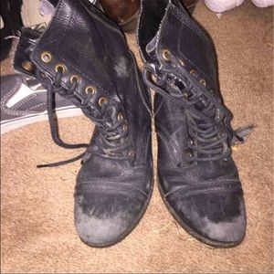 Worn out Combat boots