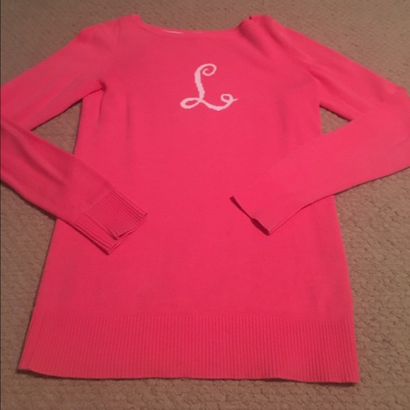 Lilly Pulitzer initial sweater