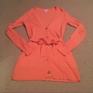 Lilly Pulitzer orange cardigan