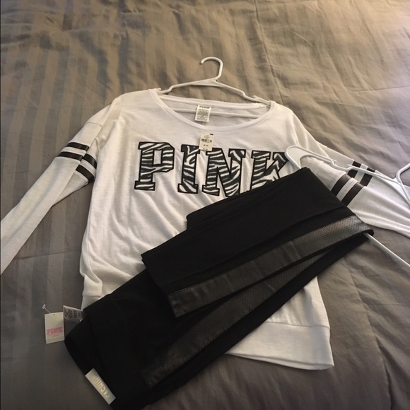 Pink set with leather