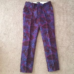 J crew printed ankle pants. Size 2.