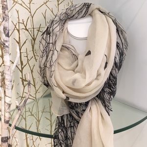 NEW Scarf Bird and Branch Design