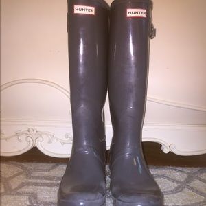 Hunter rain boots with socks