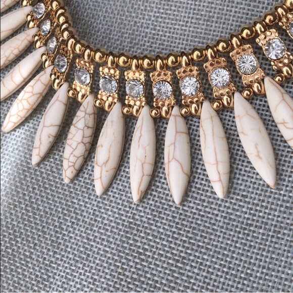 Tribal white M diamond choker necklace - Picture 4 of 4