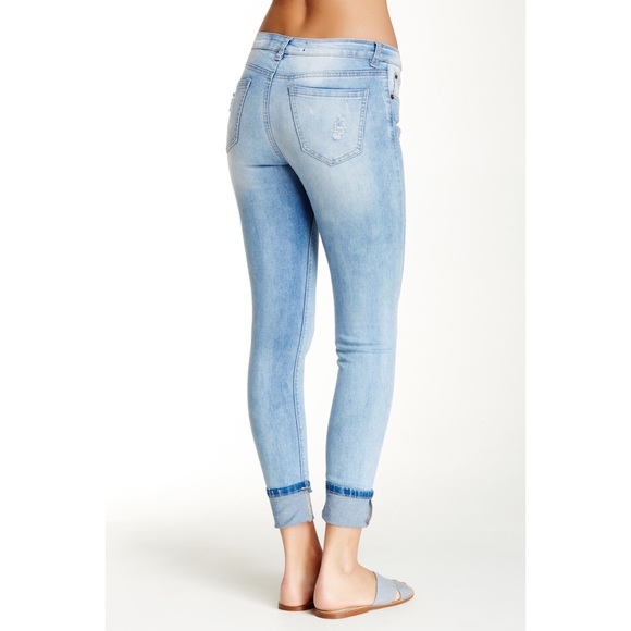 ASHLEY MASON Denim Cuff Jeans Juniors - Picture 3 of 4