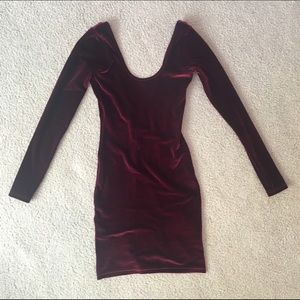 Red Velvet Bodycon Dress