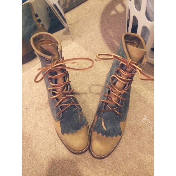 ✏️Blue Leather Boots✏️