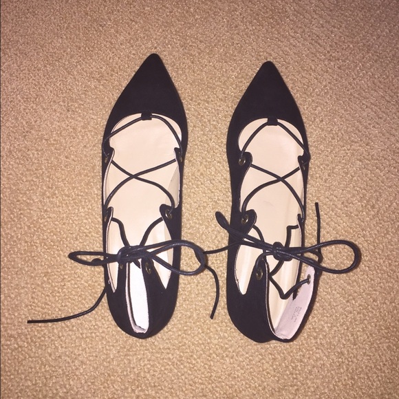 Black Lace Up Sandals