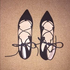 Black Lace Up Sandals