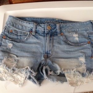 AEO denim shorts