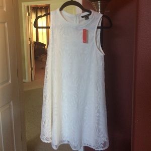 White crochet floral dress