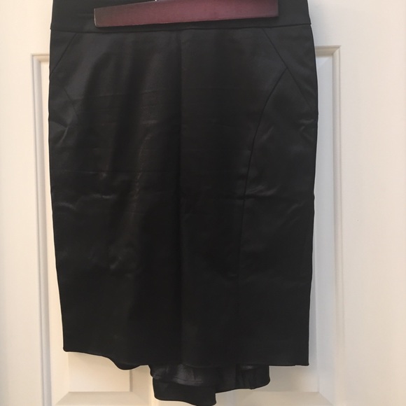 Marciano Black satin pencil skirt