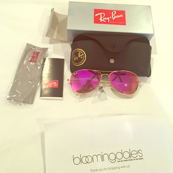 RAY BAN HOT PINK AVIATORS-- BRAND NEW IN BOX