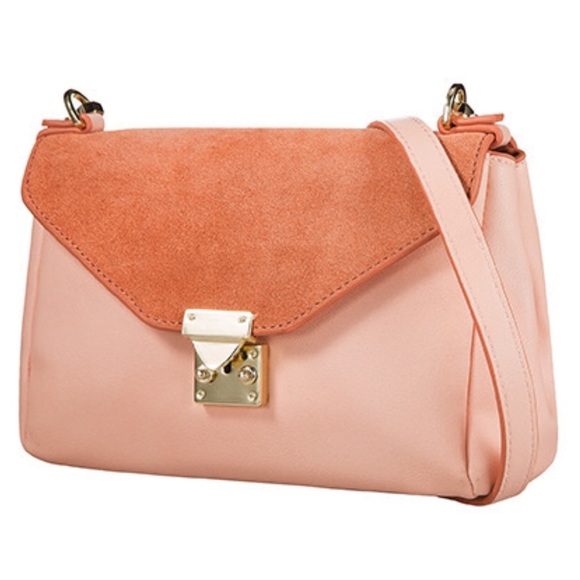Pink Crossbody Bag with Gold Chain