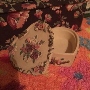 Vintage heart shaped box