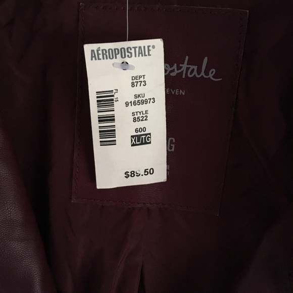 Pleather maroon jacket ✨ - Picture 2 of 2
