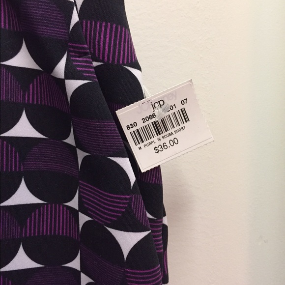 Worthington Purple Scuba Shorts - Picture 2 of 3