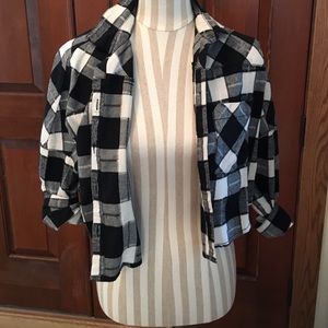 Cropped B&W BDG Flannel