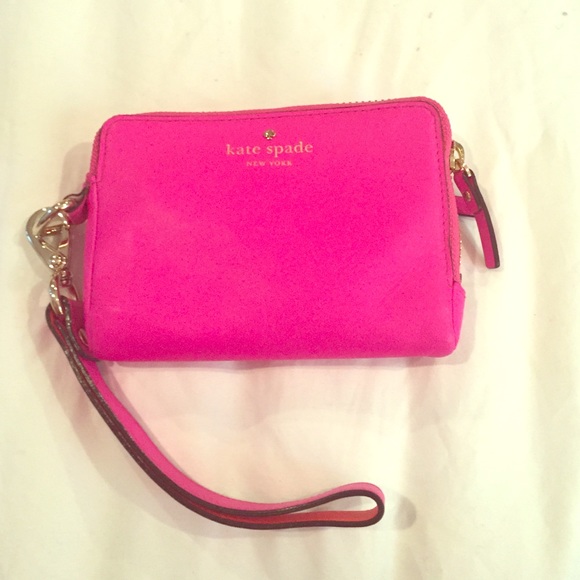 KATE SPADE NEW WITHOUT TAGS HOT PINK WALLET
