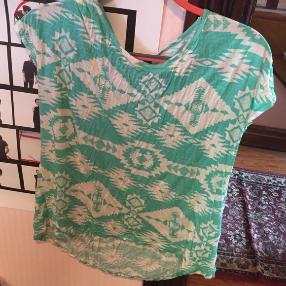 High Low Aztec tee
