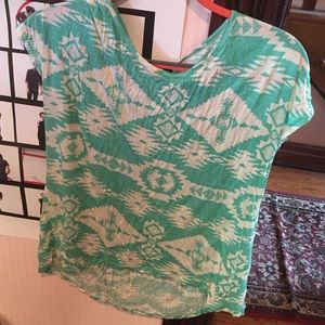 High Low Aztec tee