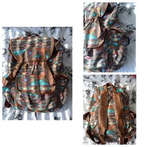 Aztec print backpack