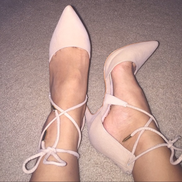 Nude Wrap Ballet Heels