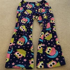 SO owl and star fuzzy pajama pants