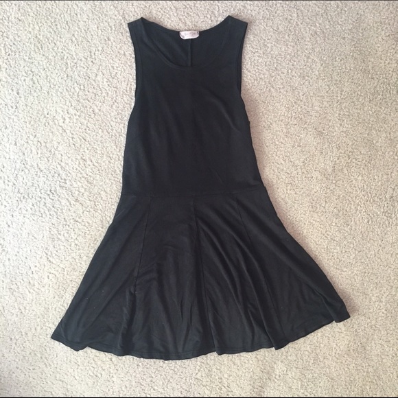 Black Faux Suede John Galt Mini Dress