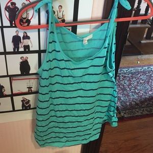 striped flowy tank
