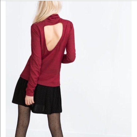 Zara Tops - Zara TRF open back red top