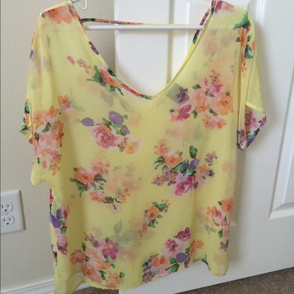 Yellow floral top