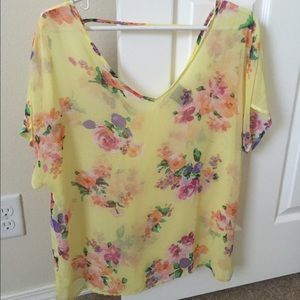 Yellow floral top