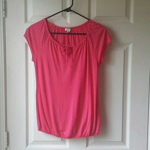 Hot pink casual blouse