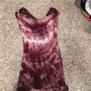 Chocolate brown tank/cap sleeve blouse shirt.