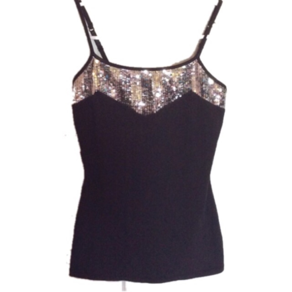 Express Tank/Cami with Sequins Across Chest