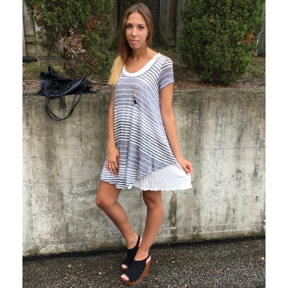 Black & Grey Swing Dress - Picture 2 of 3