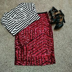 Sequin Pencil Skirt