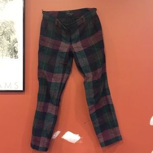 Theory wool dress pants slacks plaid tartan