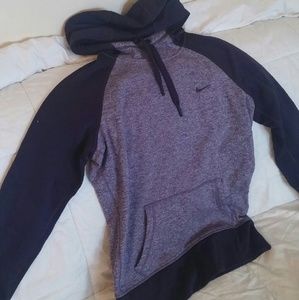 Bike marled purple cowel neck sweatshirt