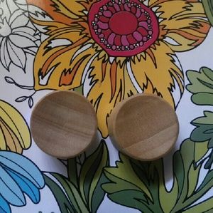 3/4 Organic Concave Blonde Crocodile Wood Plugs