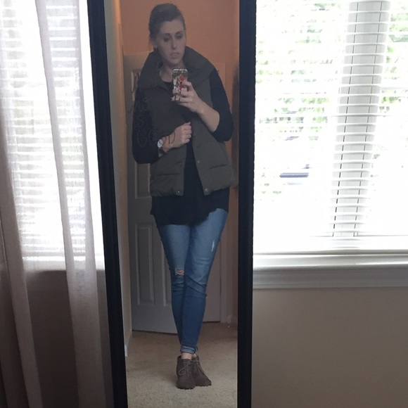 Olive Green Puffy Vest