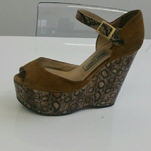 Jimmy Choo Suede Wedge Sandals